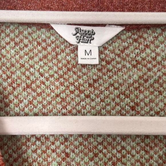 Ascot & Hart Palm Graphic Rust Cardigan – Indie Coastal Cowgirl Knit (M) 🌴 - Picture 4 of 7